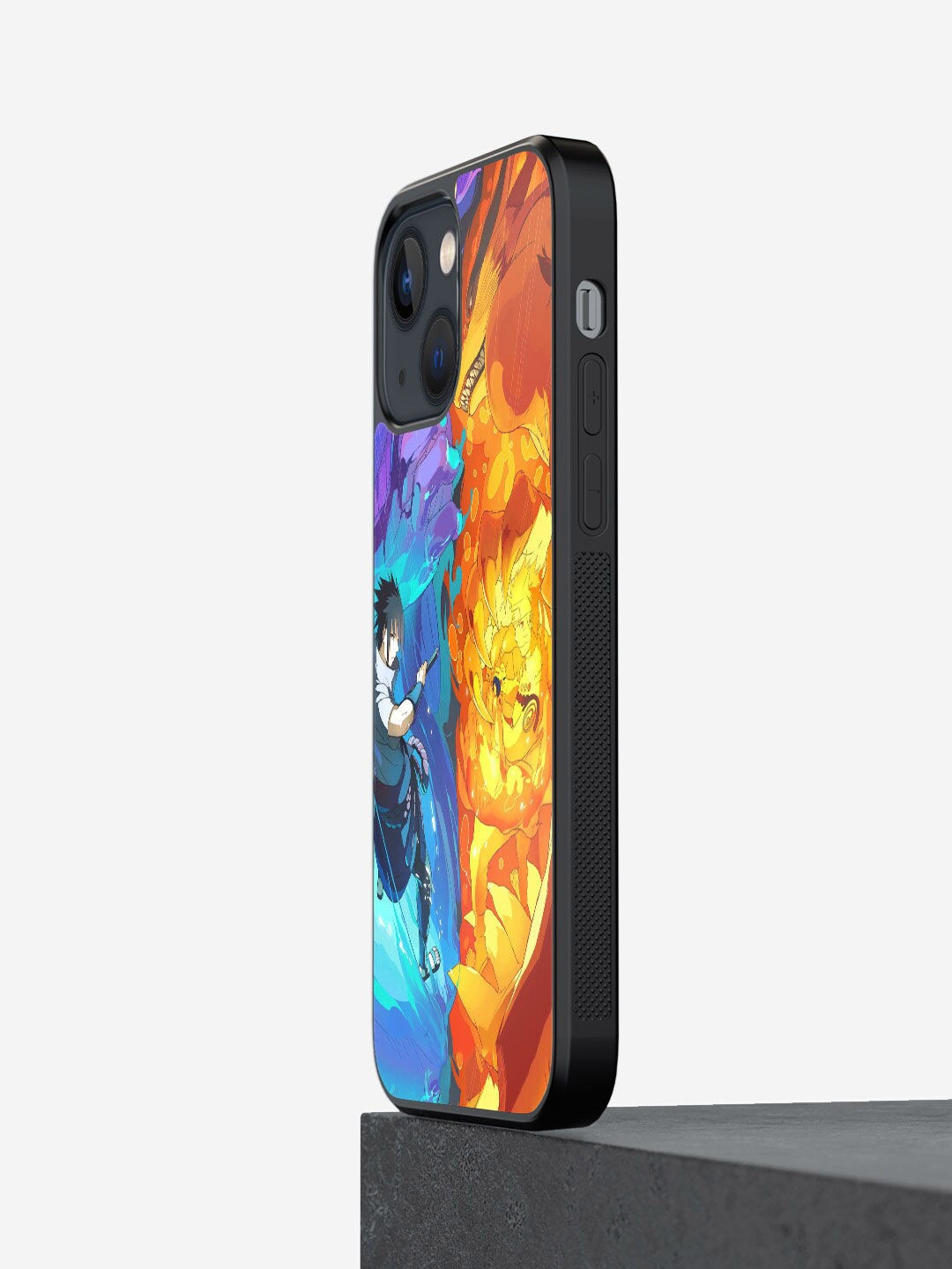 

macmerise Blue & Orange Printed iPhone 13 Mini Bumper Phone Back Case