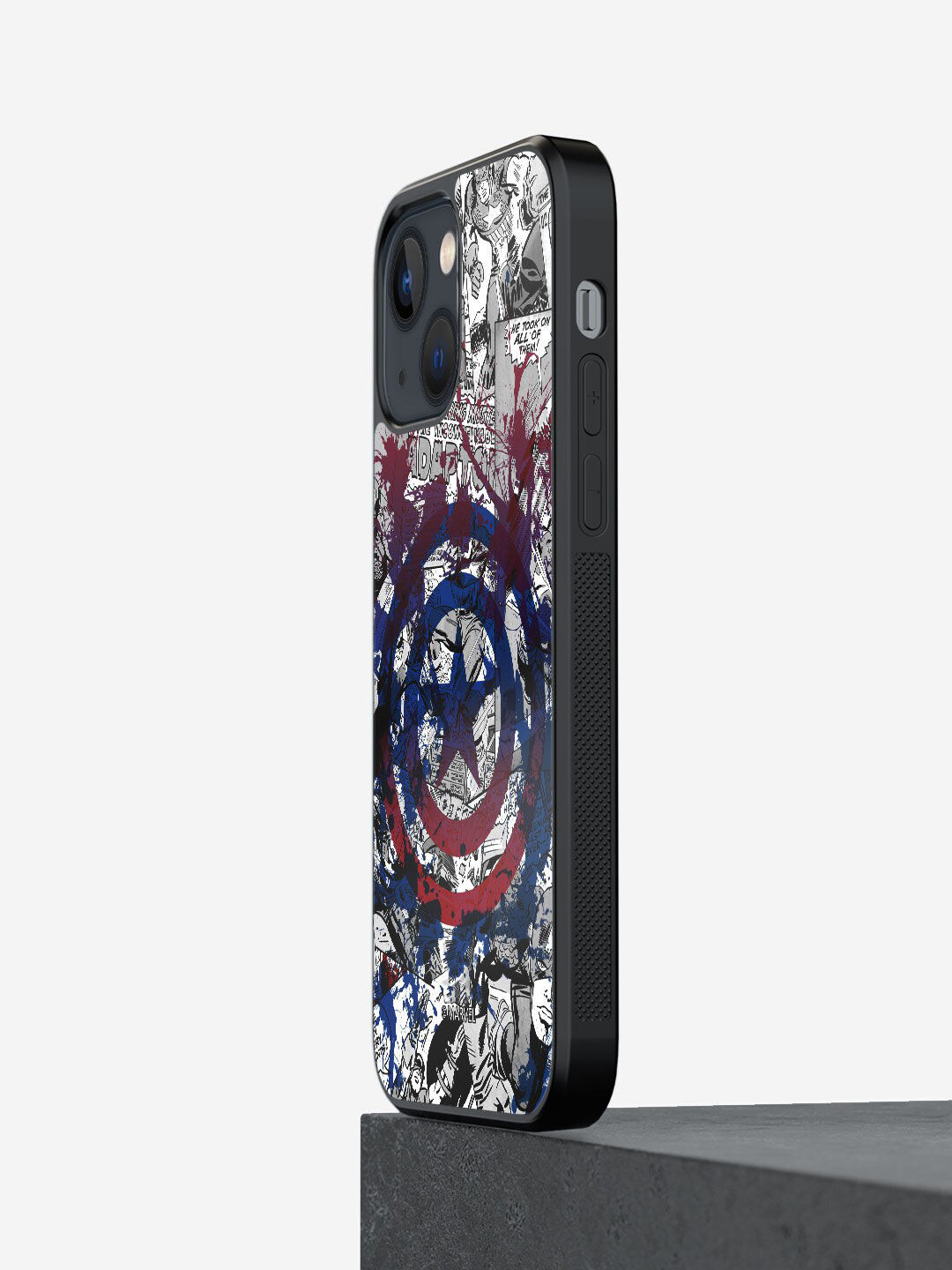 

macmerise Blue Printed Splash Out Shield Design iPhone 13 Mini Bumper Phone Back Case