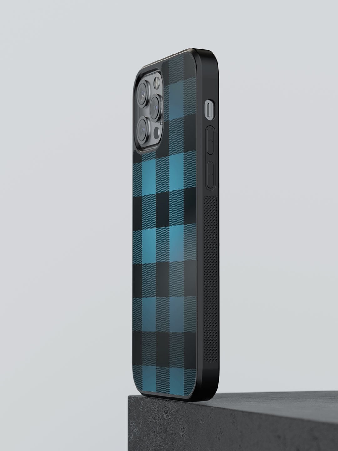 

macmerise Blue & Black Printed iPhone 13 Pro Bumper Phone Back Case