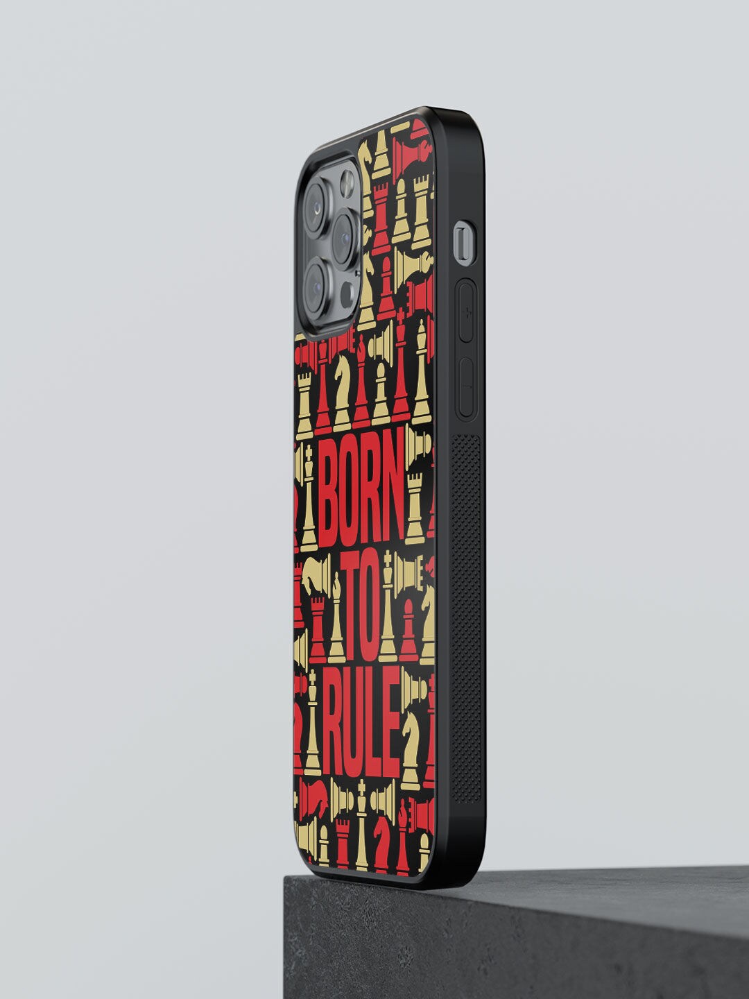 

macmerise Black & Red Born To Rule Design Printed iPhone 13 Pro Phone Covers