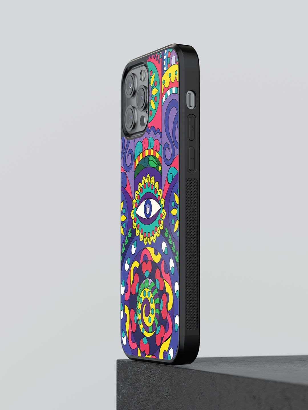 

macmerise Blue Printed Humsa Design iPhone 13 Pro Bumper Phone Back Case