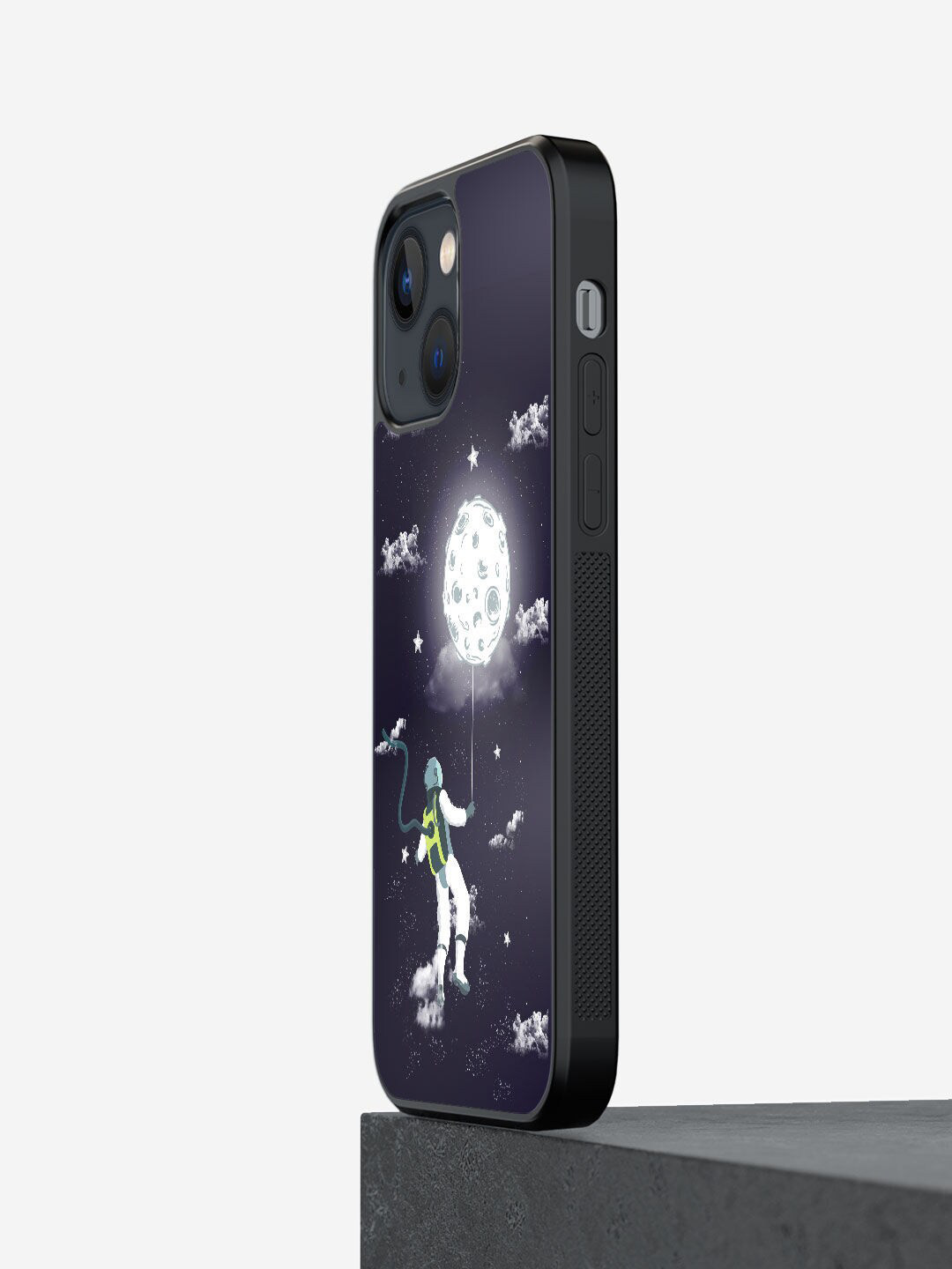 

macmerise Purple & White Spaceman Design Printed iPhone 13 Mini Phone Covers