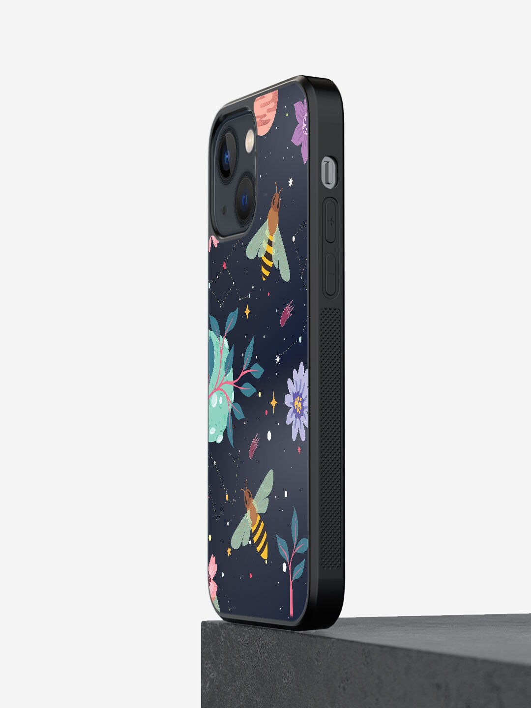 

macmerise Black Printed iPhone 13 Mini Bumper Phone Back Case