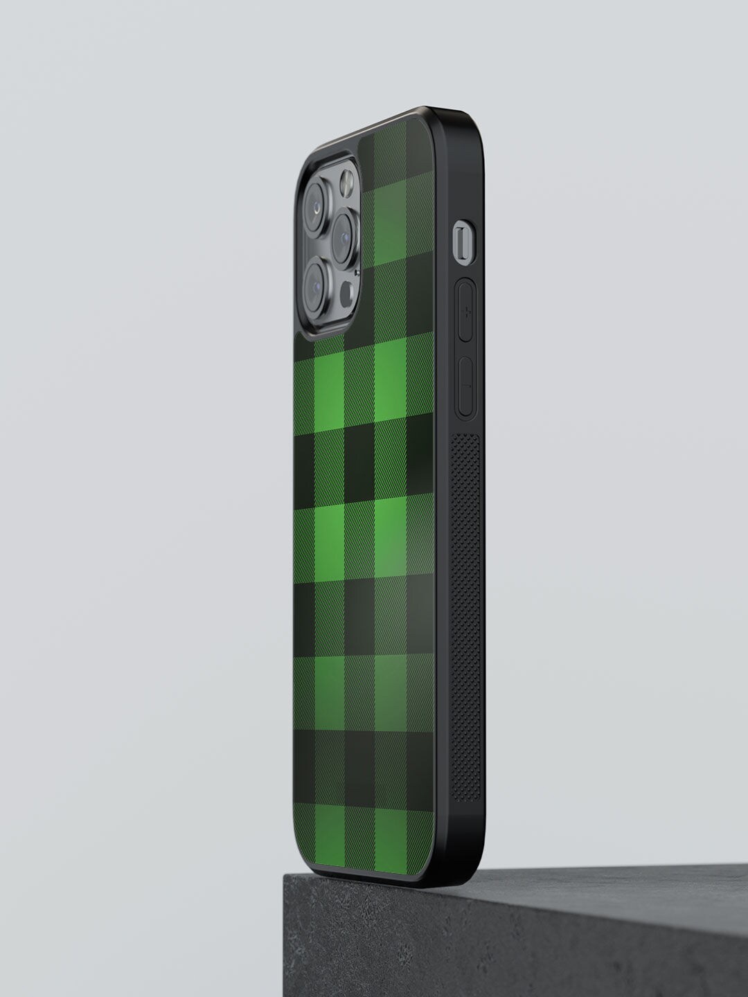 

macmerise Green & Black Printed iPhone 13 Pro Bumper Phone Back Case