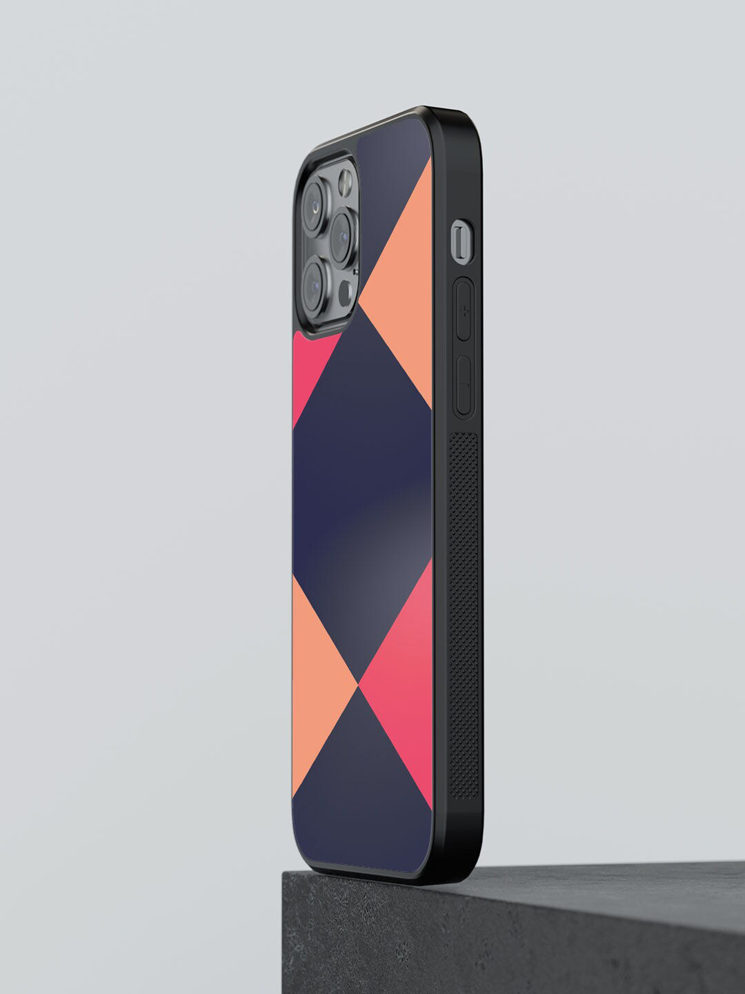 

macmerise Blue & Pink Criss Cross Blupink Design Printed iPhone 13 Pro Bumper Case, Multi