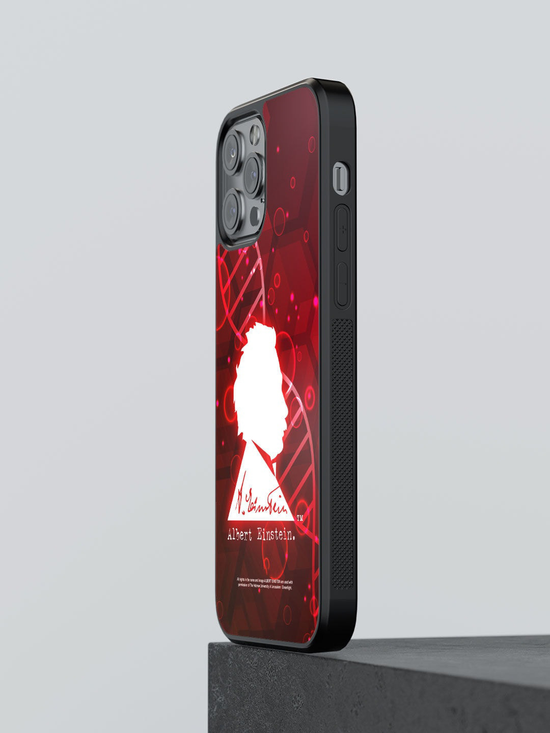 

macmerise Red Genius Albert Einstein Design iPhone 13 Pro Bumper Phone Back Case