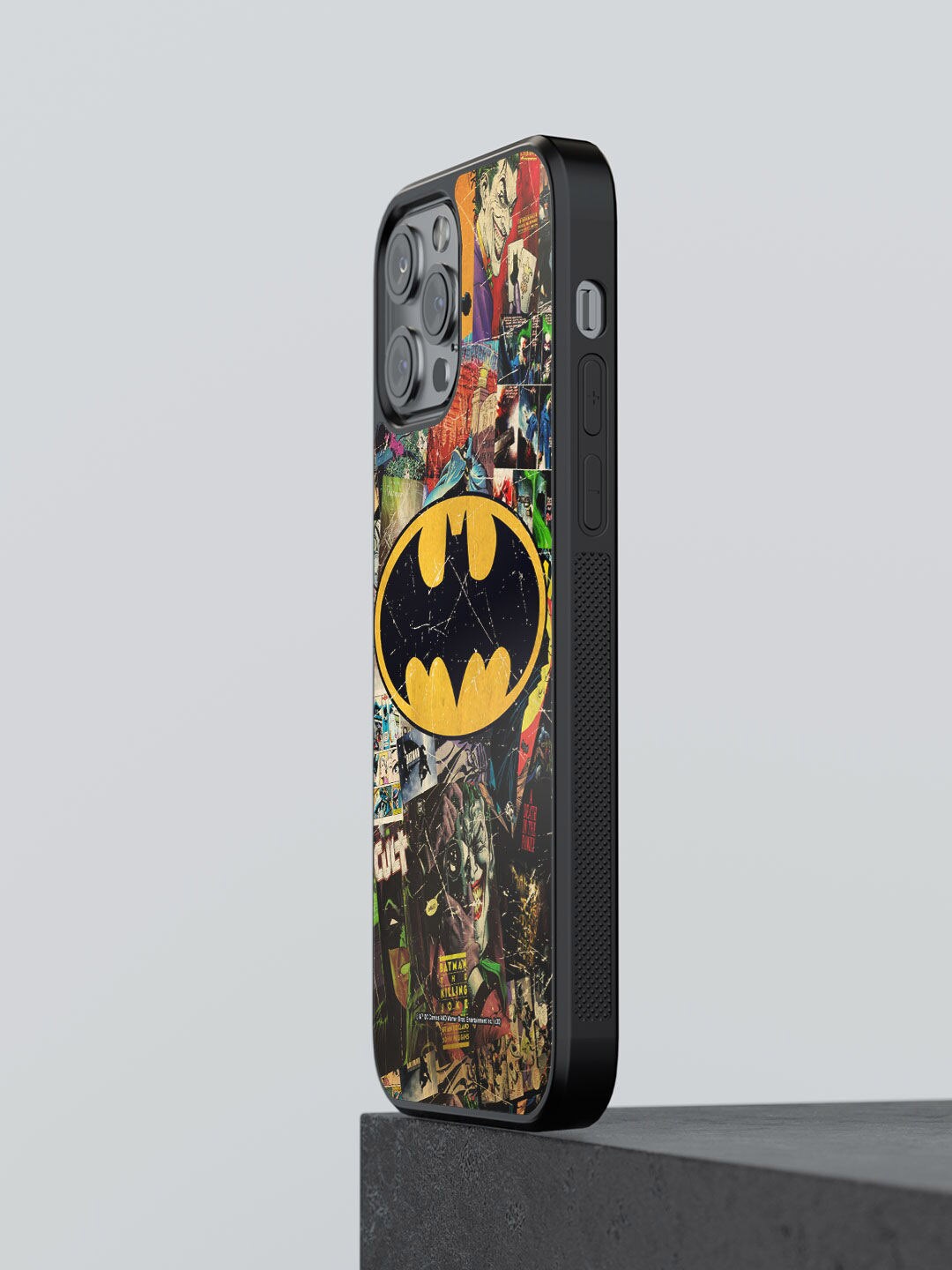 

macmerise Yellow Printed Comic Bat Design iPhone 13 Pro Bumper Phone Back Case
