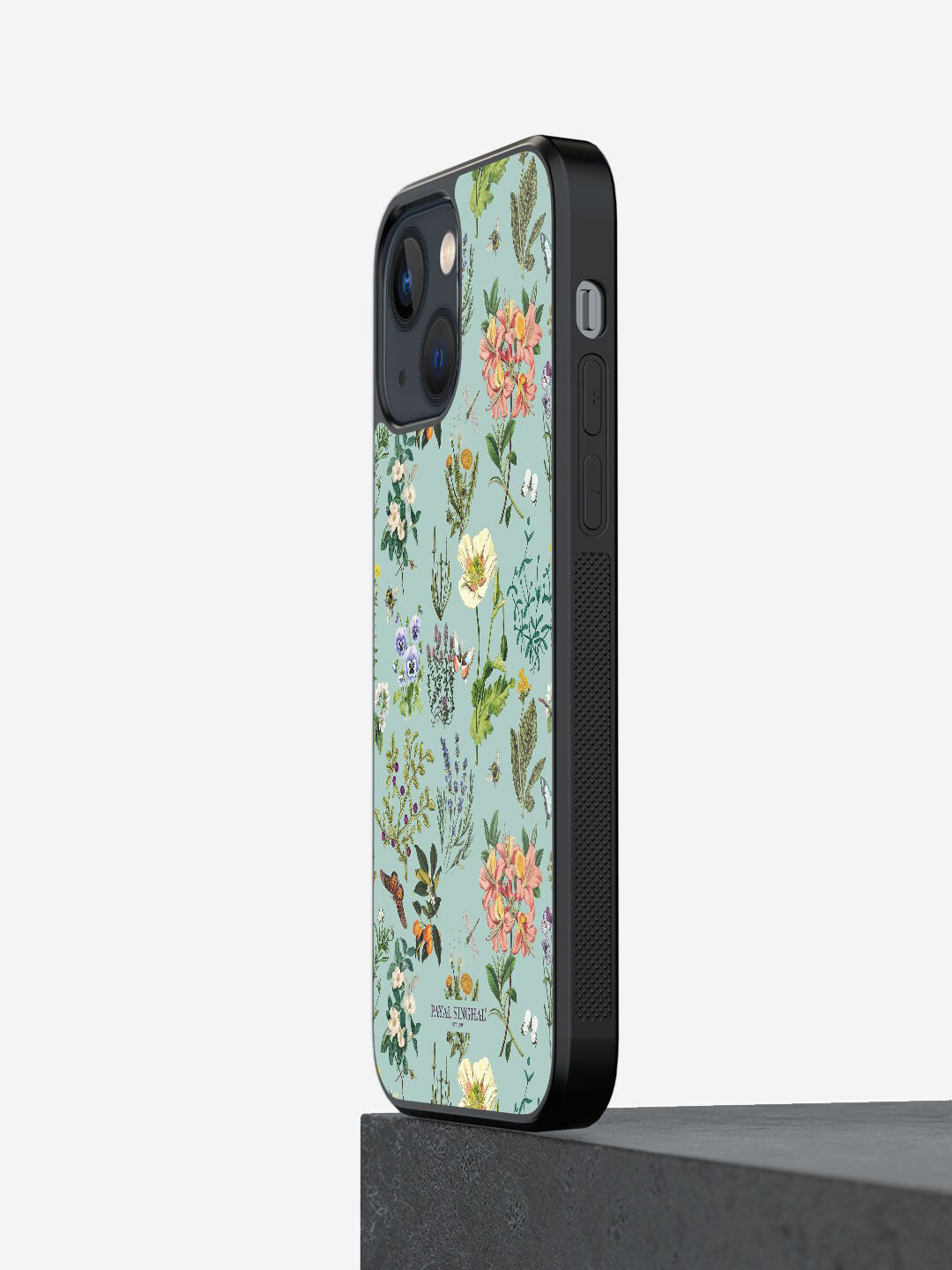 

macmerise Green Printed Payal Singhal Titli Aqua iPhone 13 Mini Phone Back Case
