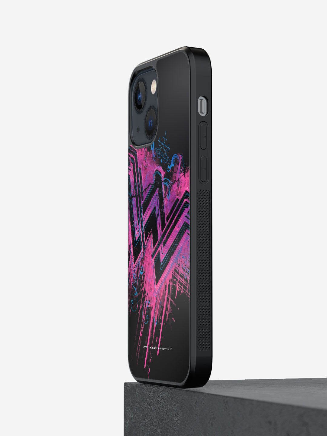 

macmerise Black Printed Wonder Woman Splatter Design iPhone 13 Mini Phone Back Case