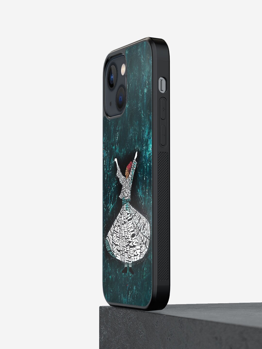 

macmerise Green & White Abstract Printed iPhone 13 Mini Bumper Phone Back Case