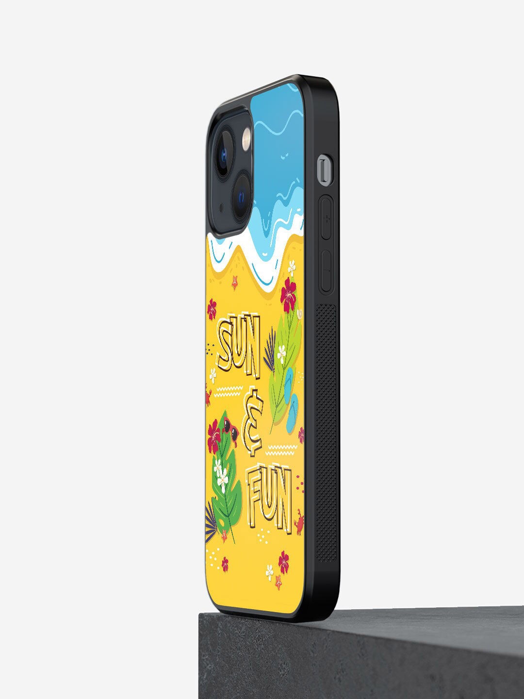

macmerise Yellow Sun And Fun Design IPhone 13 Mini Bumper Phone Back Case