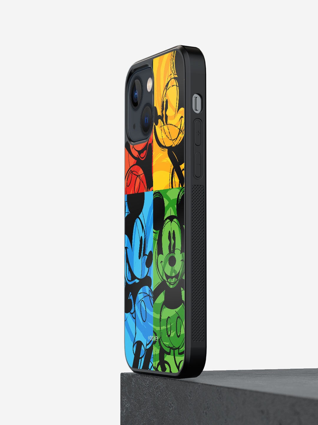 

macmerise Multi-Coloured Printed Shades of Mickey Design iPhone 13 Mini Phone Back Case, Black