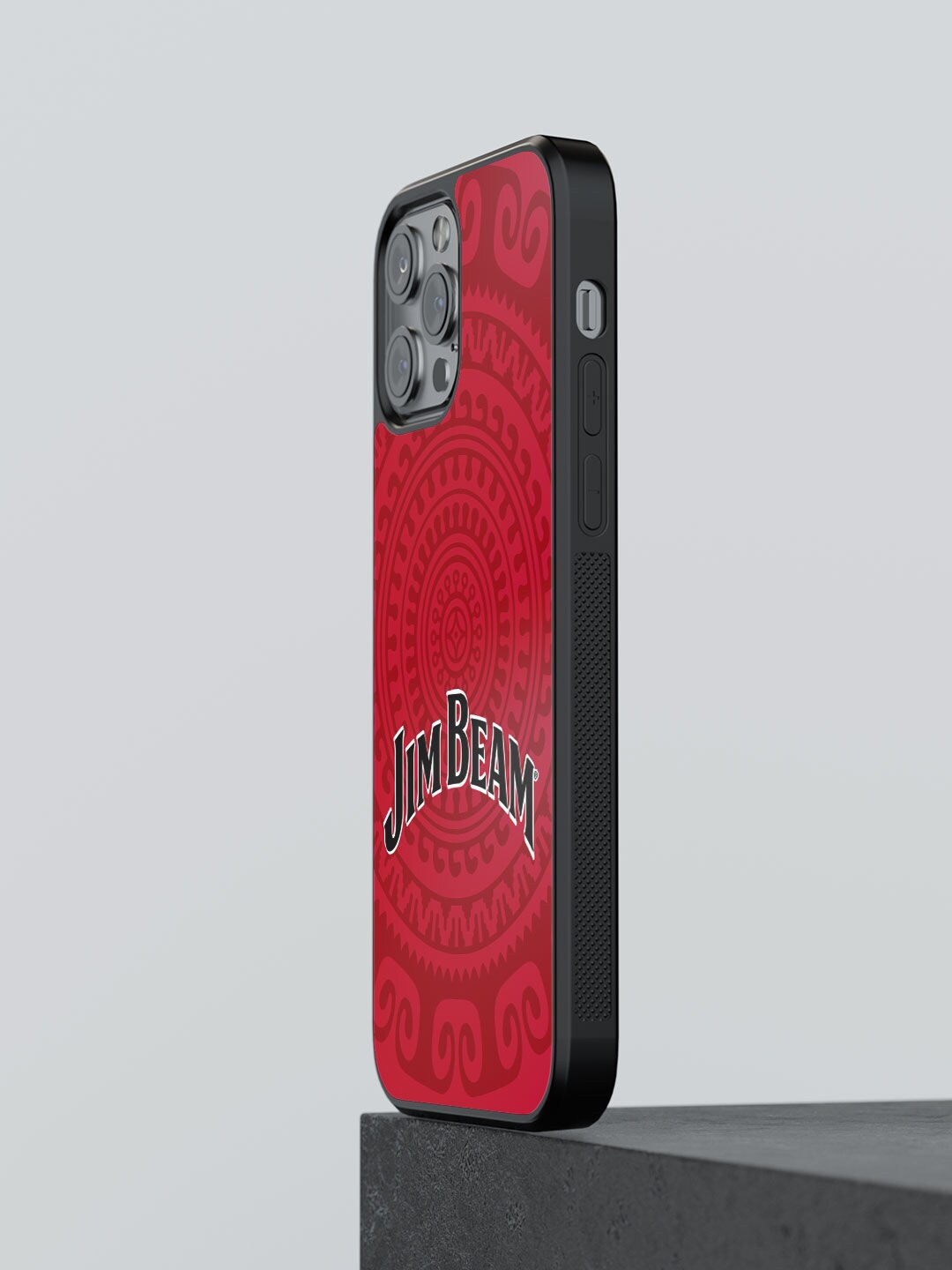 

macmerise Red & Black Jim Beam Kakau Design Printed iPhone 13 Pro Bumper Case