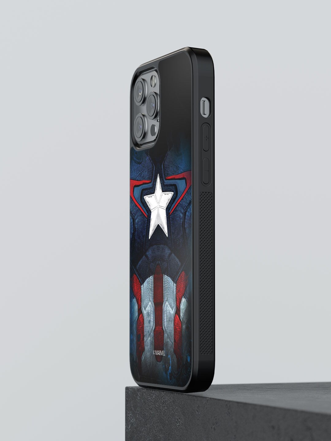 

macmerise Cap Am Suit Design IPhone 13 Pro Bumper Phone Back Case, Black
