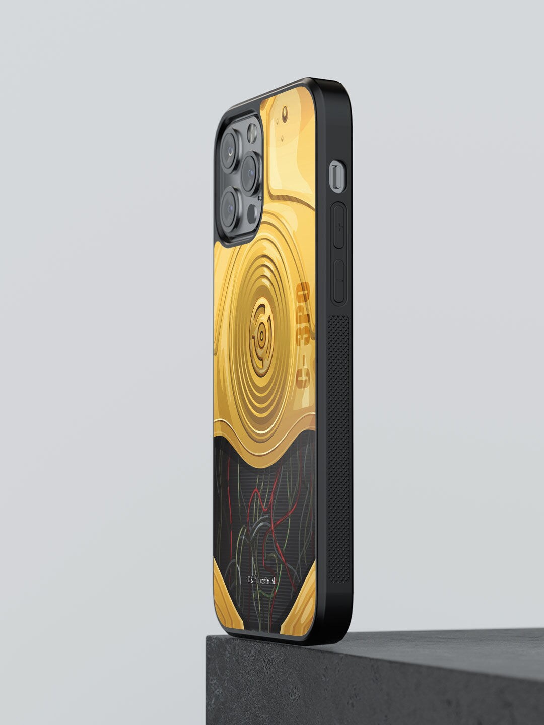 

macmerise Yellow & Black Attire C3PO Design IPhone 13 Pro Bumper Phone Back Case