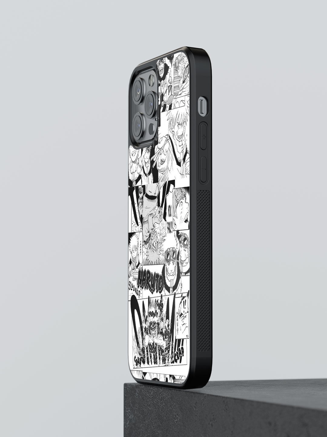 

macmerise Black & White Naruto Collage Printed iPhone 13 Pro Bumper Mobile Phone Case