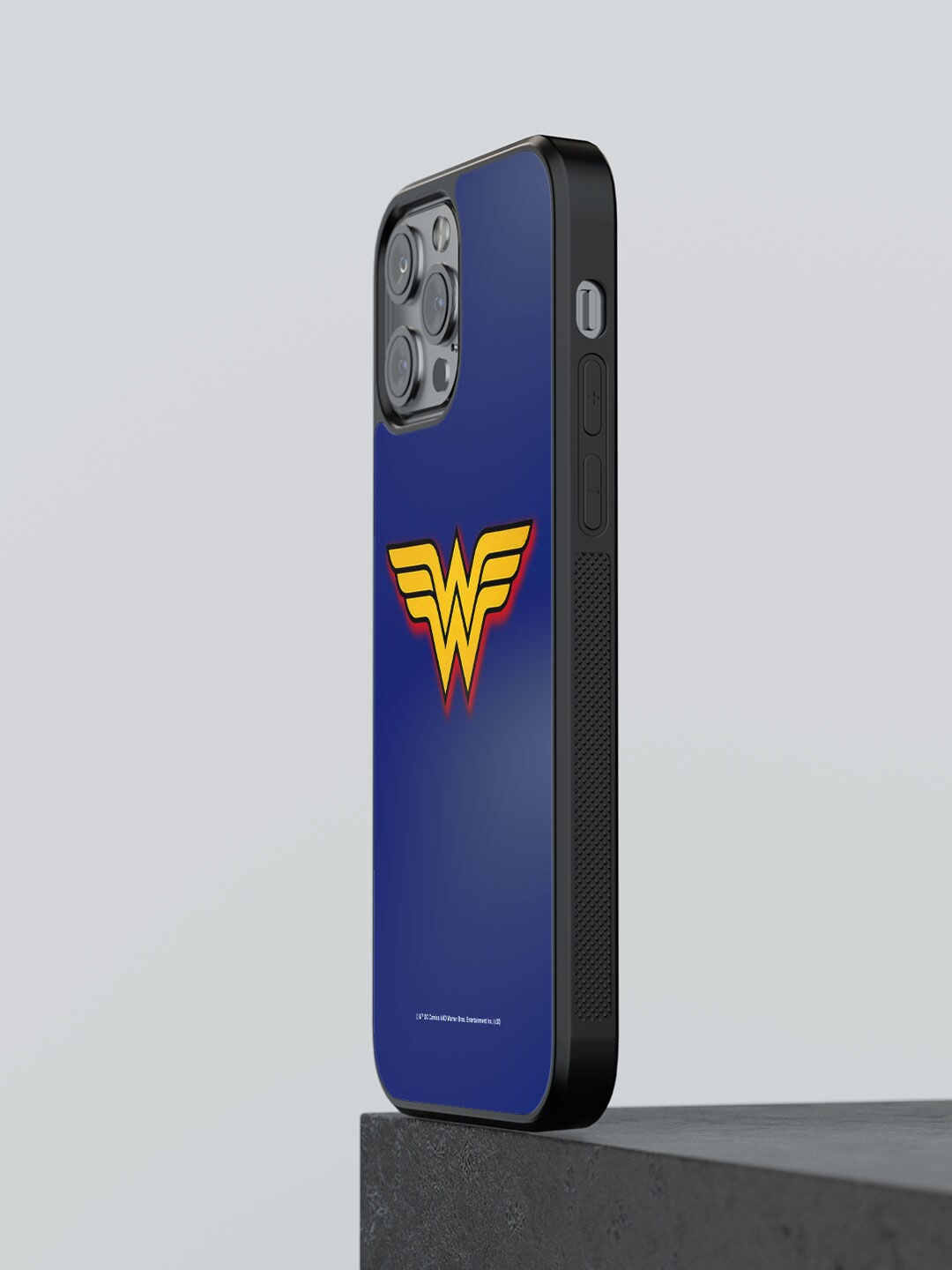 

macmerise Blue & Yellow Logo Wonder Woman Printed iPhone 13 Pro Bumper Mobile Phone Case