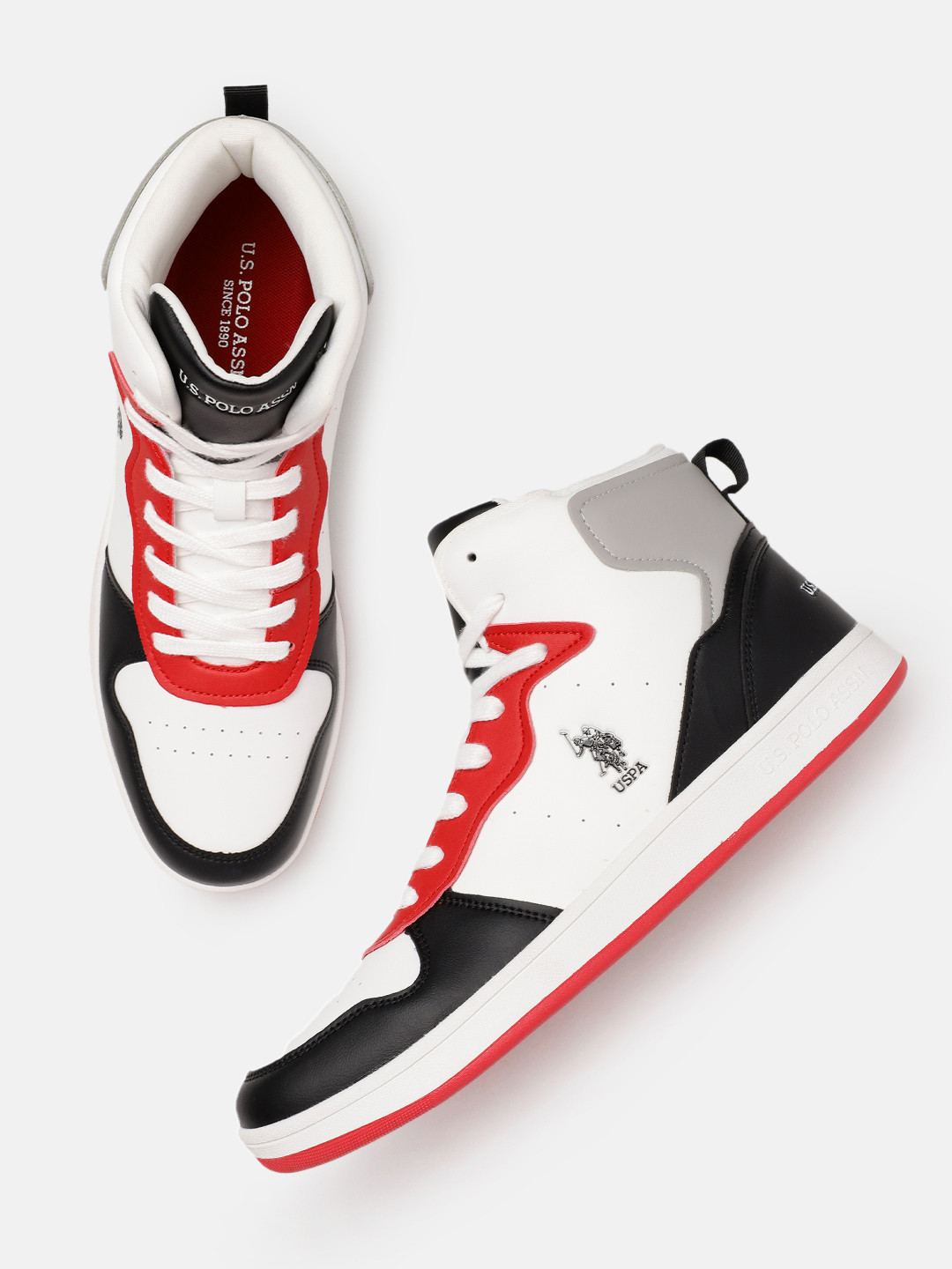 

U.S. Polo Assn. Men ROWAN Colourblocked Sneakers, Red
