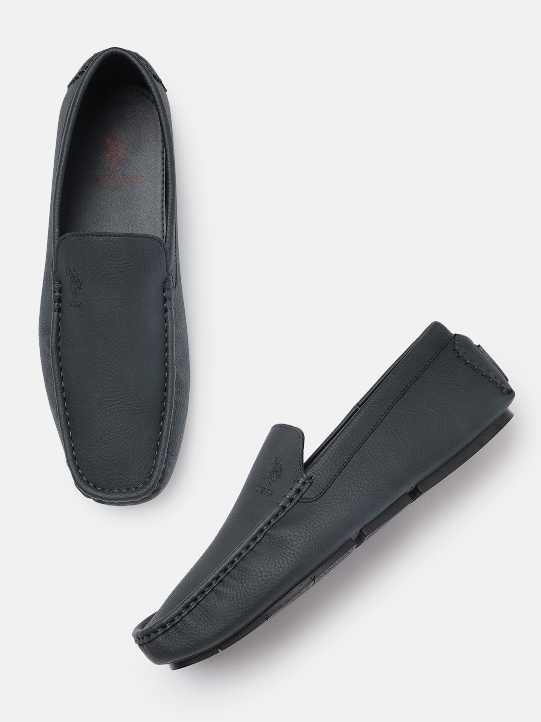 

U.S. Polo Assn. Men Textured Gelens Driving Shoes, Navy blue