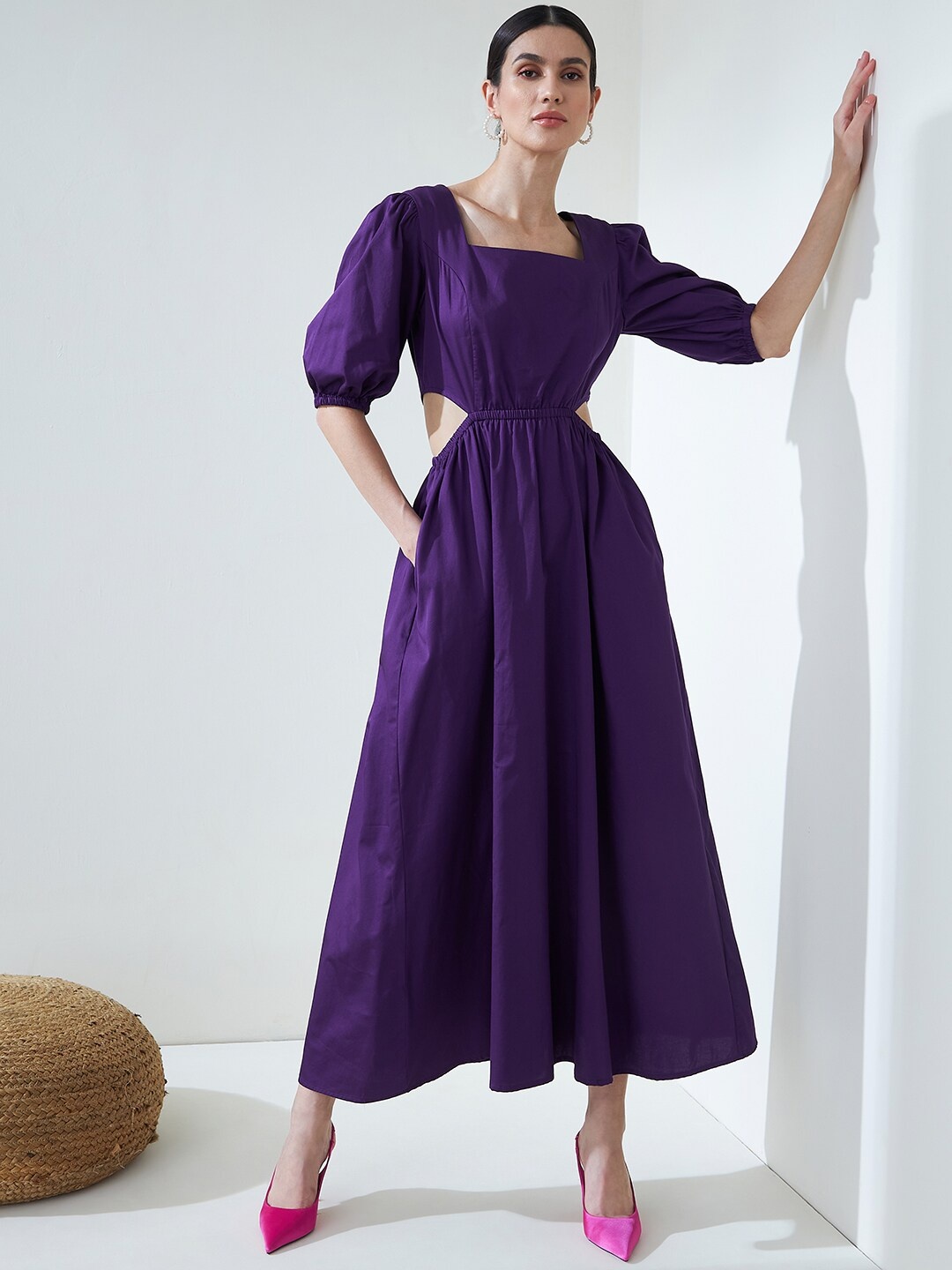 

Femella Cotton Maxi Dress, Purple