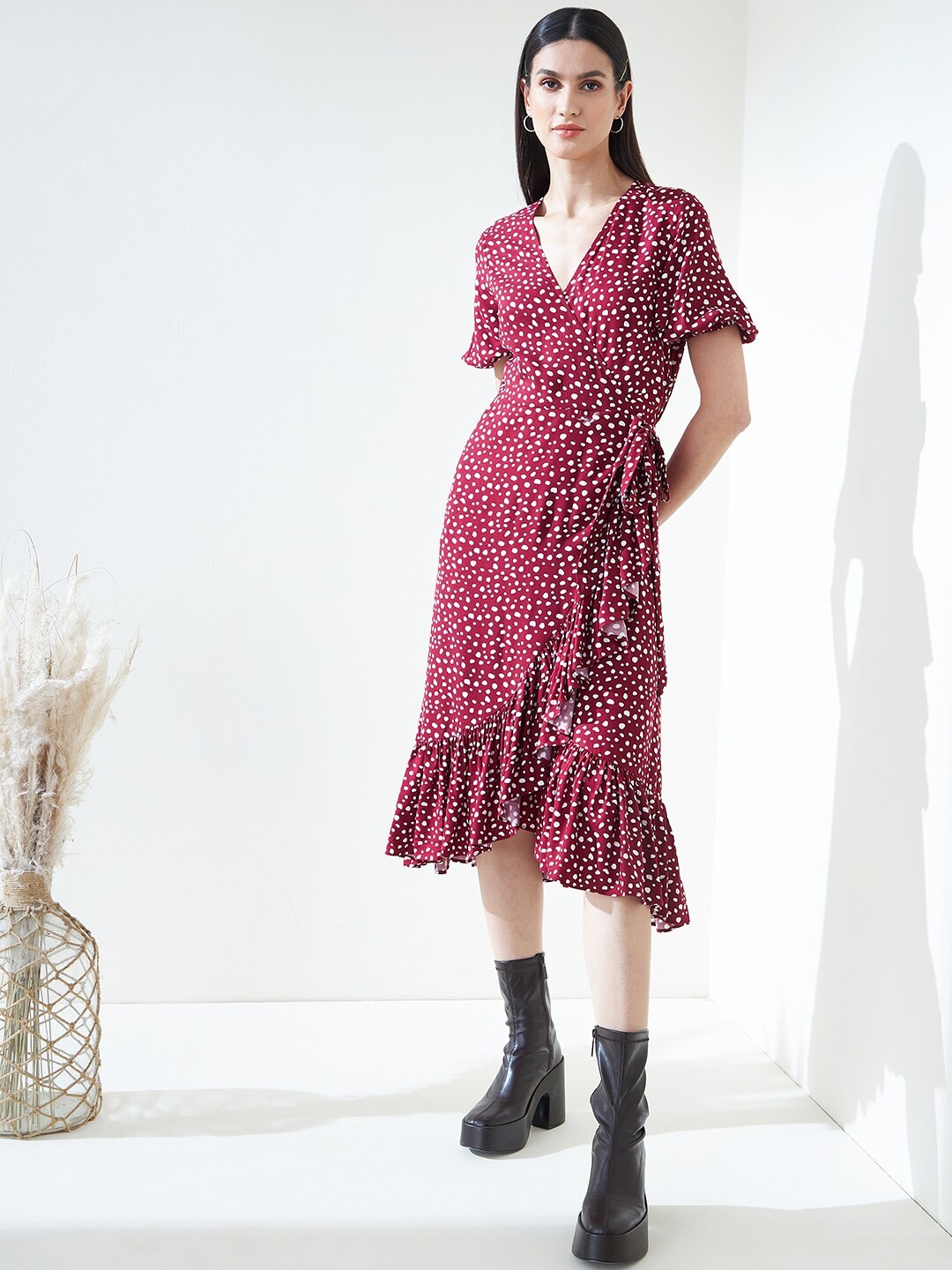 

Femella Floral Midi Dress, Red