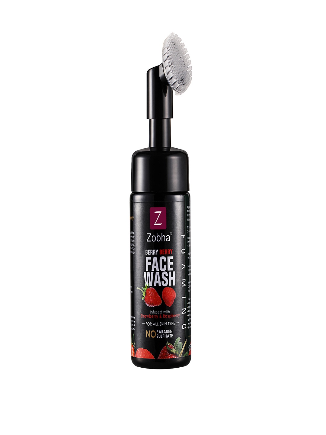 

Zobha Berry Berry Foaming Face Wash with Strawberry & Raspbery - 150ml, Black