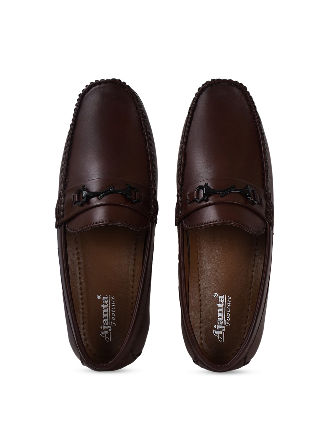 

Ajanta Men Brown Solid Lightweight Loafers