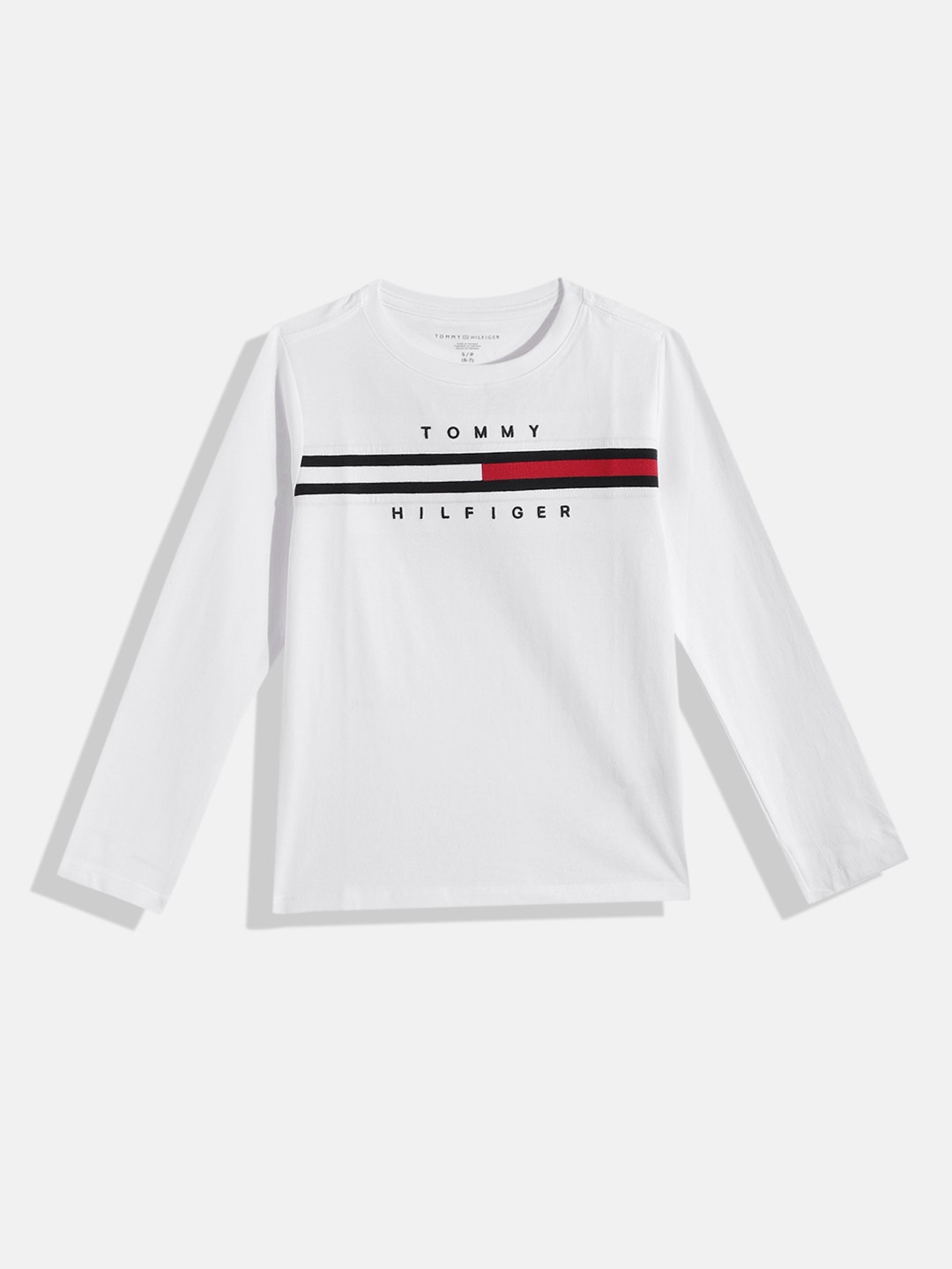 

Tommy Hilfiger Boys Pure Cotton Brand Logo Embroidered T-shirt, White