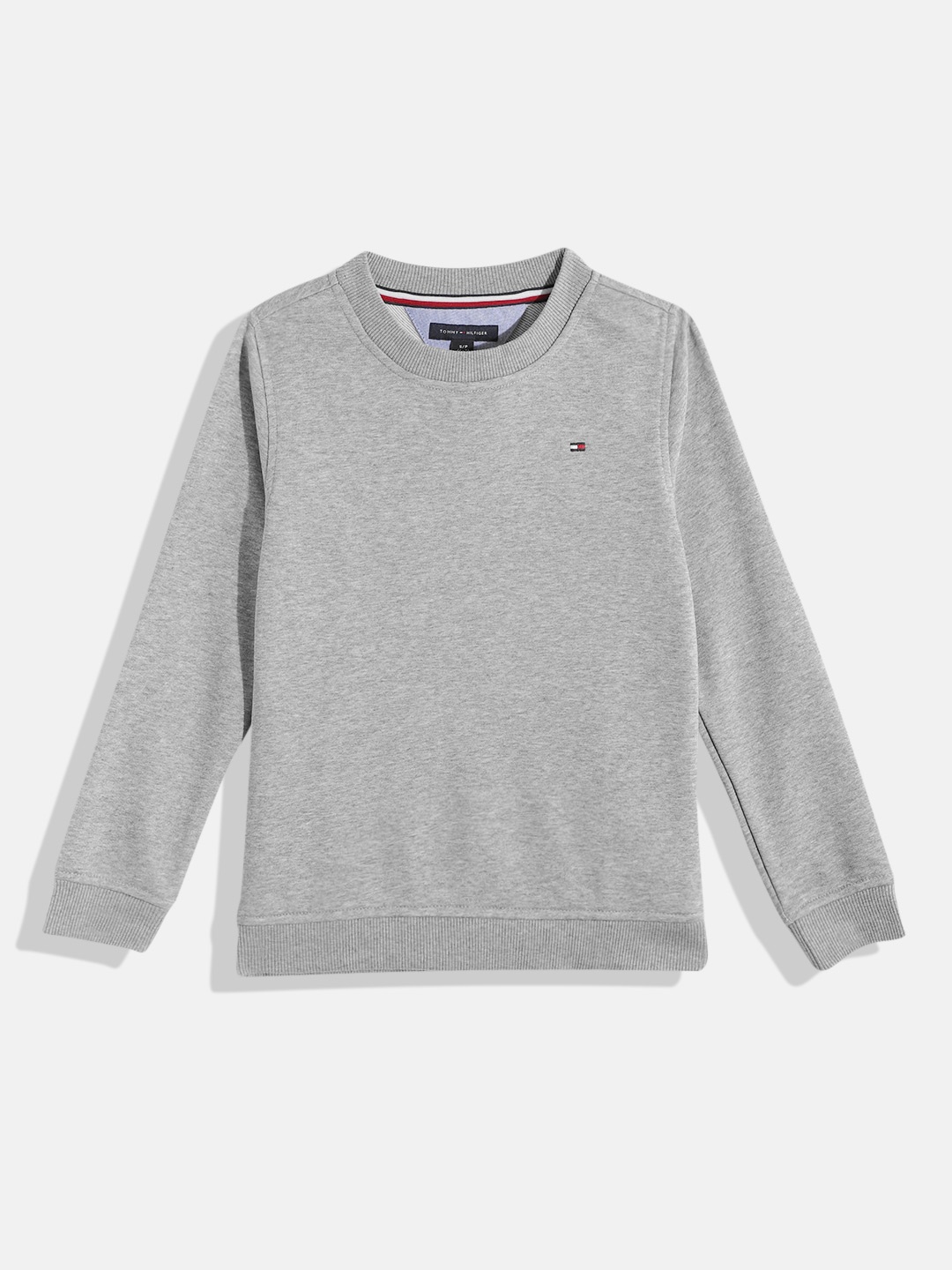 

Tommy Hilfiger Boys Round Neck Sweatshirt, Grey melange