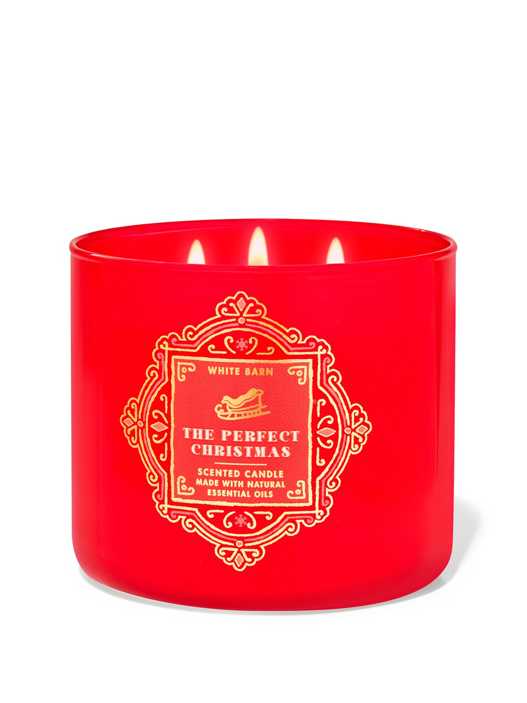 

Bath & Body Works The Perfect Christmas 3-Wick Scented Candle - 411 g, Red