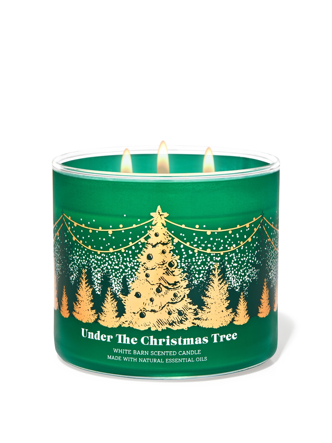 

Bath & Body Works Under The Christmas Tree 3-Wick Scented Candle - 411 g, Green