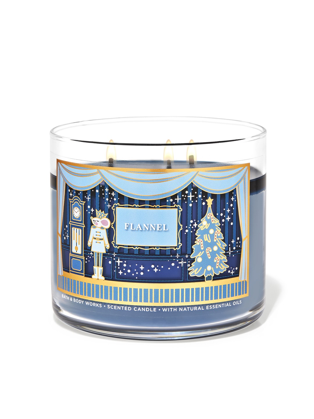 

Bath & Body Works Flannel 3-Wick Scented Candle - 411 g, Blue