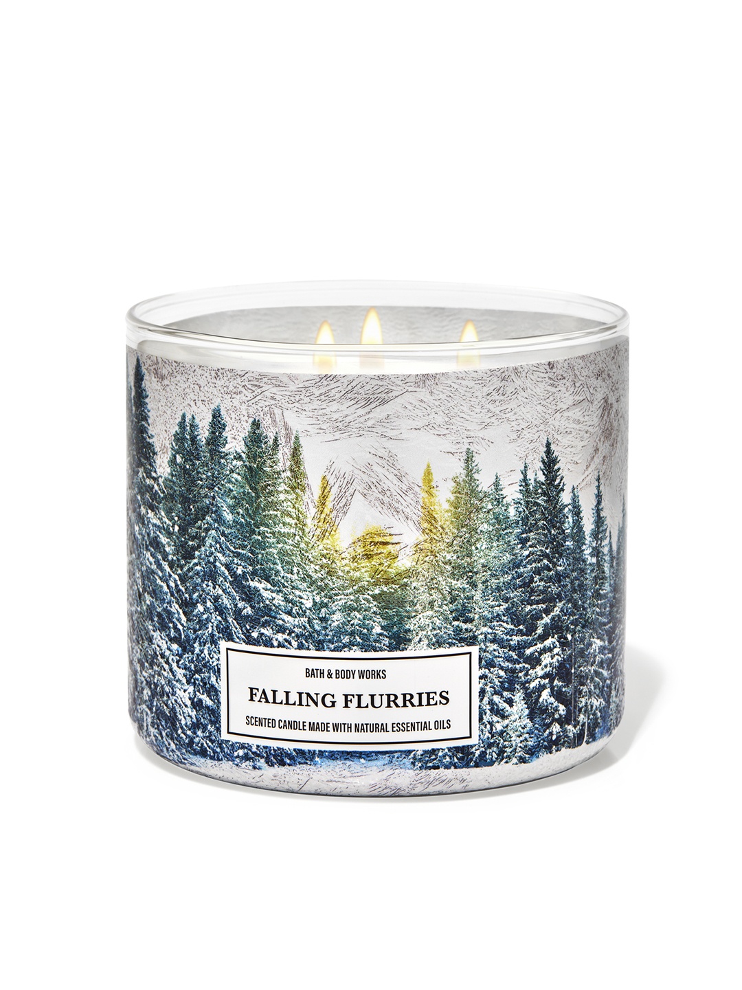 

Bath & Body Works Falling Flurries 3-Wick Scented Candle - 411 g, Grey