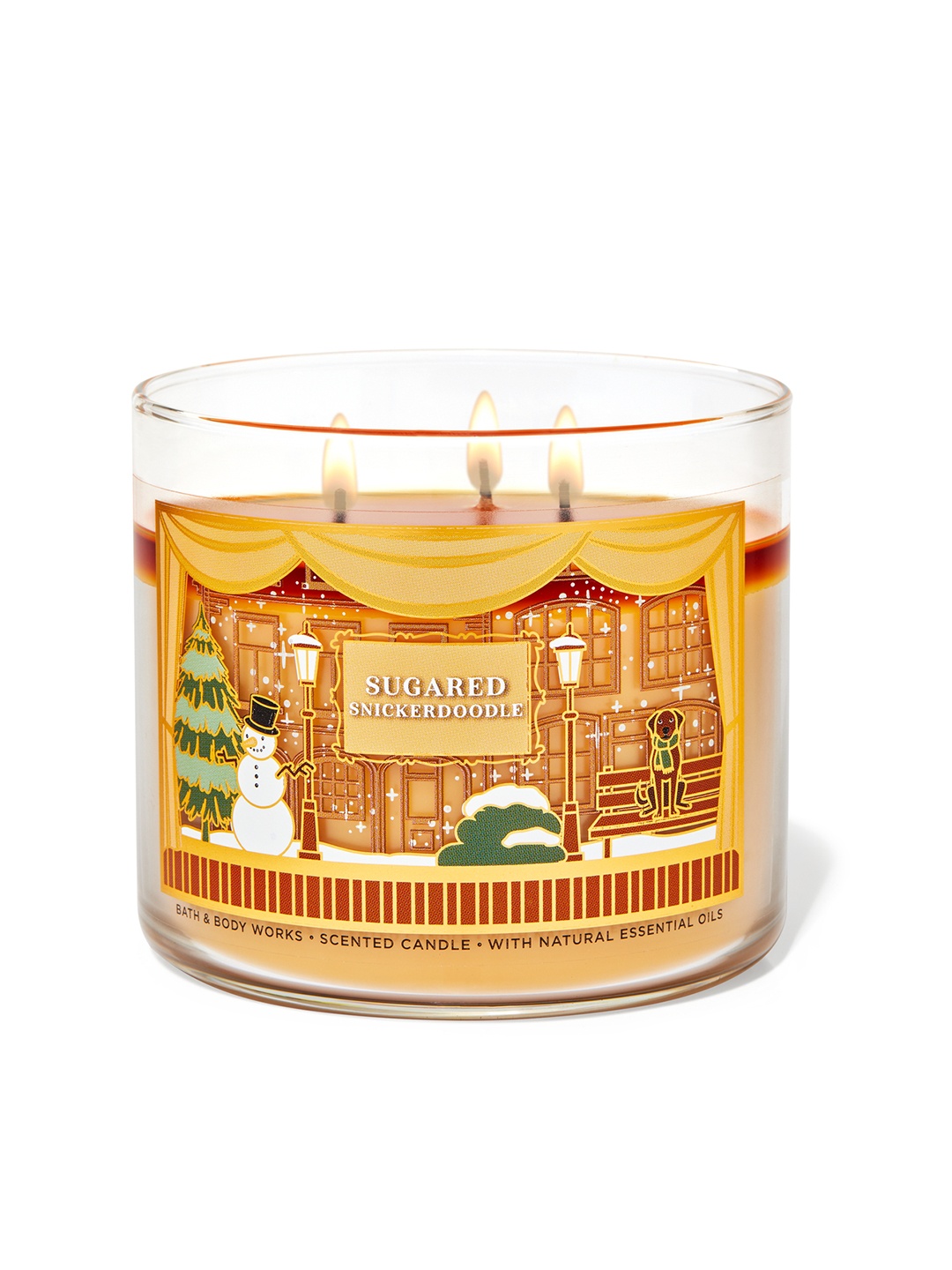 

Bath & Body Works Sugared Snickerdoodle 3-Wick Scented Candle with Essential Oils 411 g, Off white