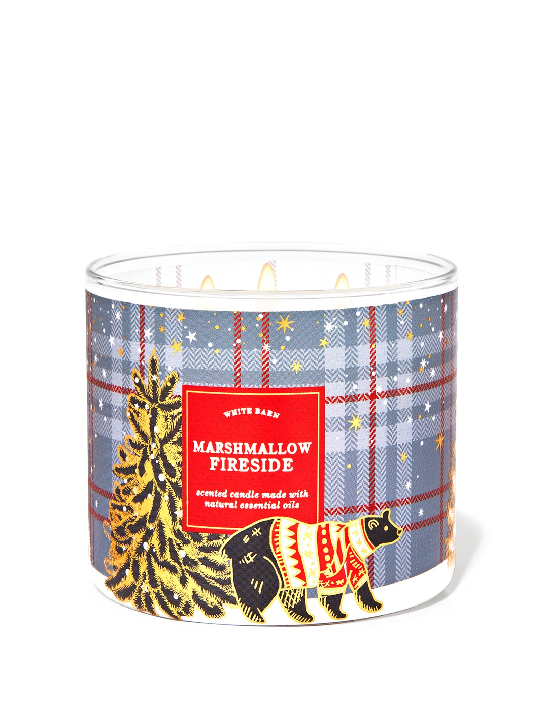 

Bath & Body Works Marshmallow Fireside 3-Wick Candle - 411 g, Blue