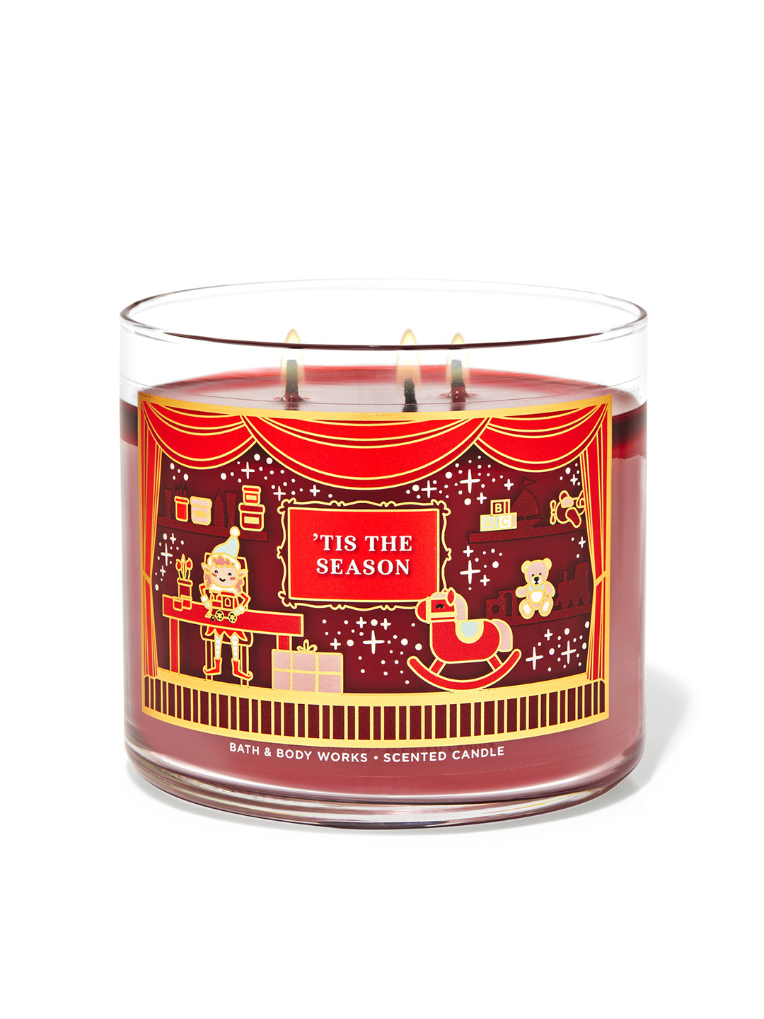

Bath & Body Works Tis the Season 3-Wick Scented Candle - 411 g, Red