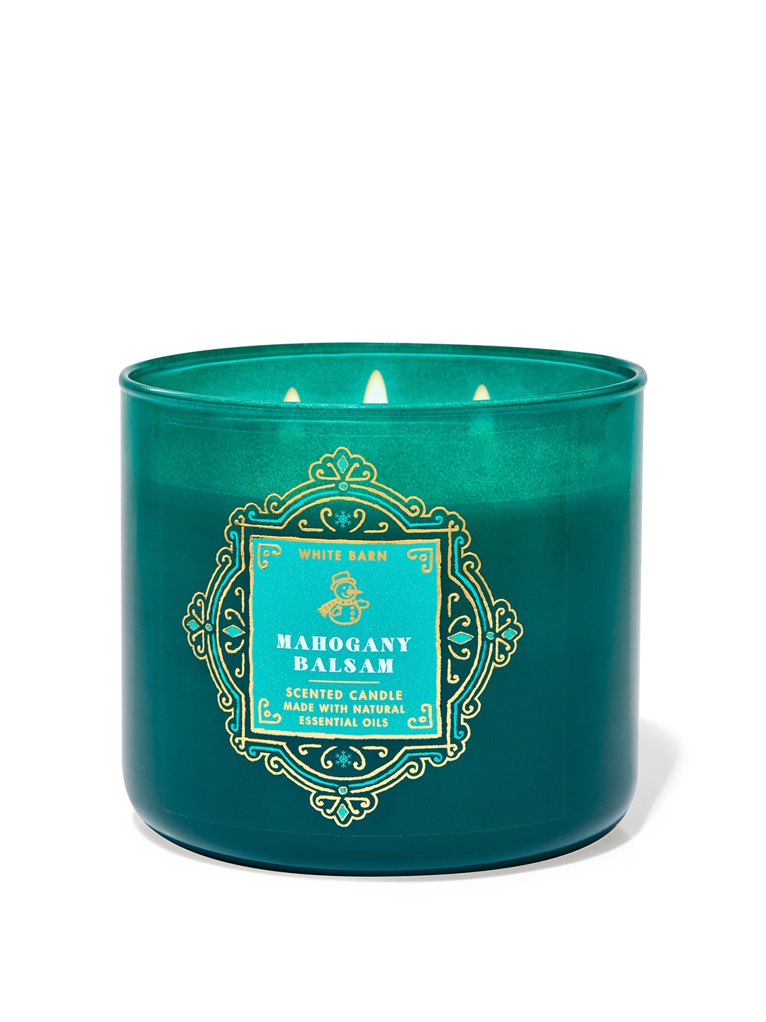 

Bath & Body Works Mahogany Balsam 3-Wick Scented Candle - 411 g, Green