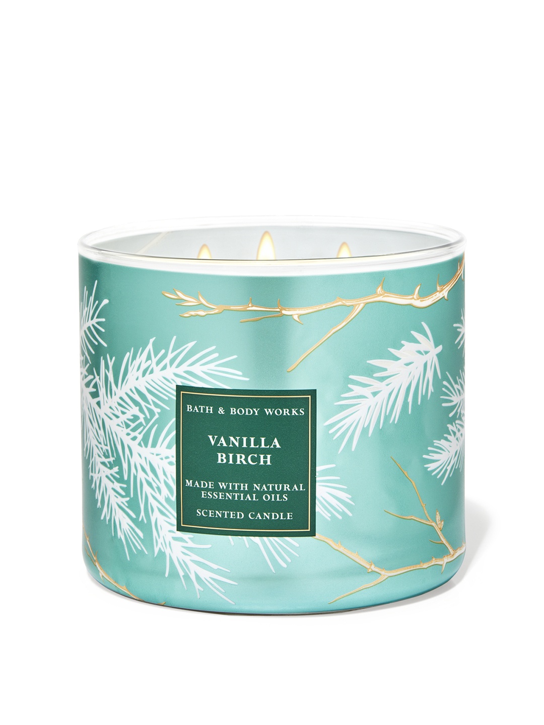 

Bath & Body Works Vanilla Birch 3-Wick Scented Candle - 411 g, Green