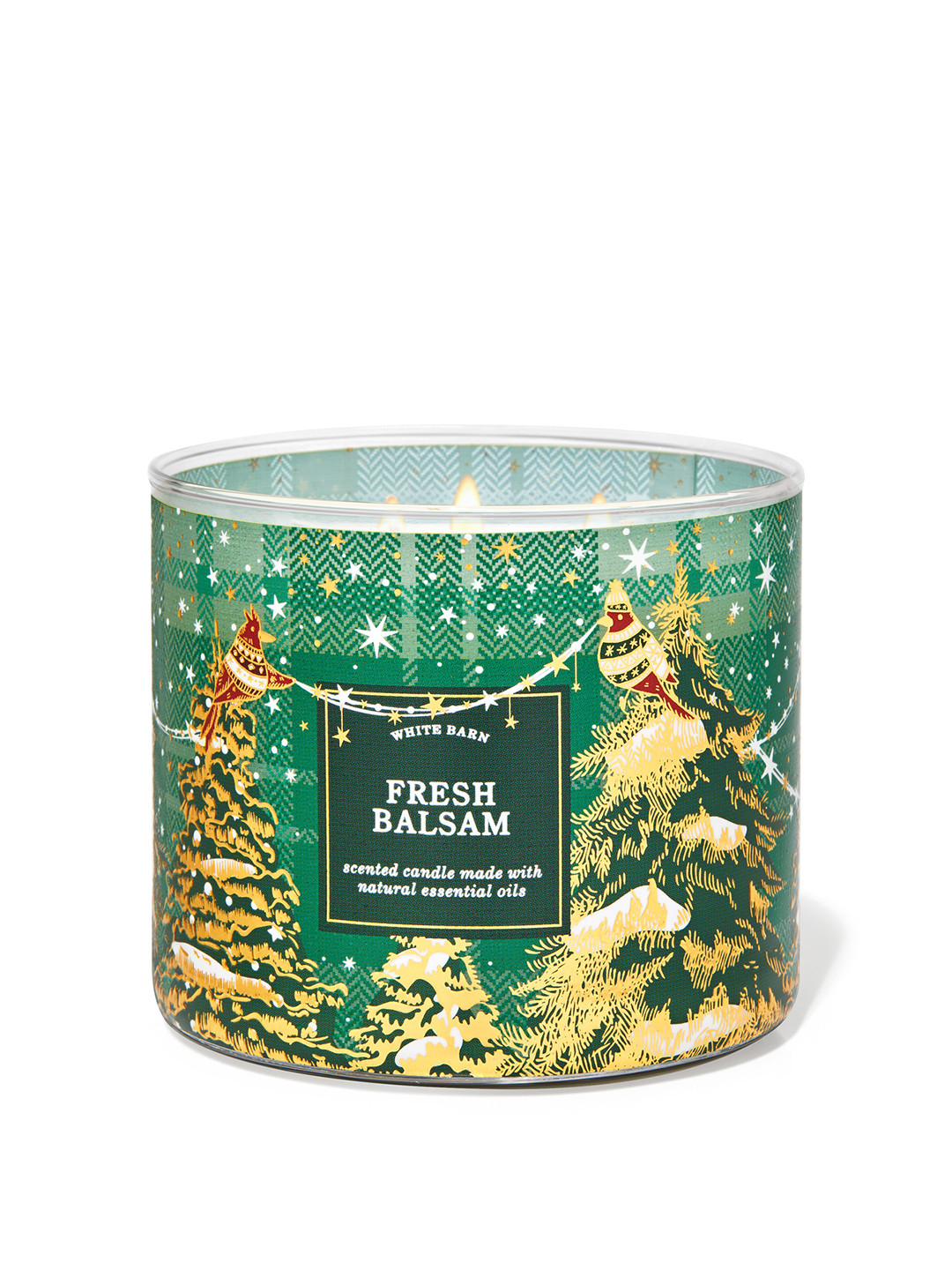 

Bath & Body Works Fresh Balsam 3-Wick Candle - 411 g, Green