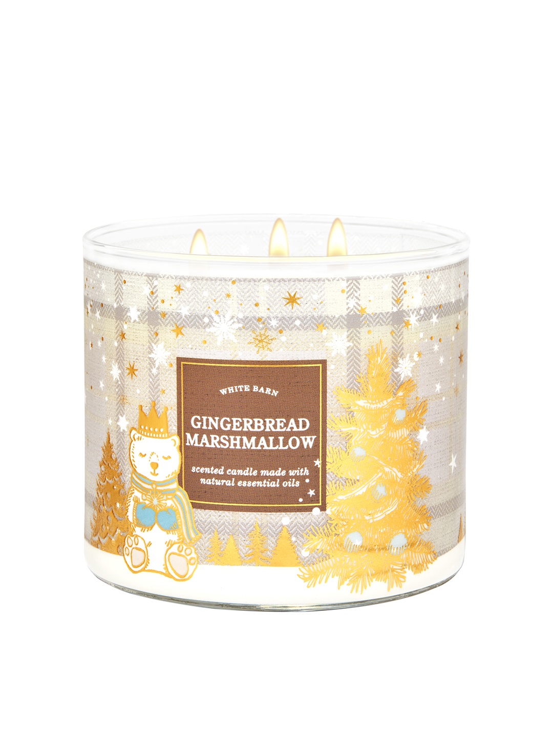 

Bath & Body Works Gingerbread Marshmallow 3-Wick Scented Candle - 411 g, Yellow