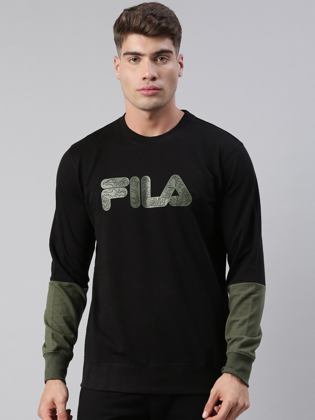 

FILA Men Black Printed Typography Alex Sweatshirt