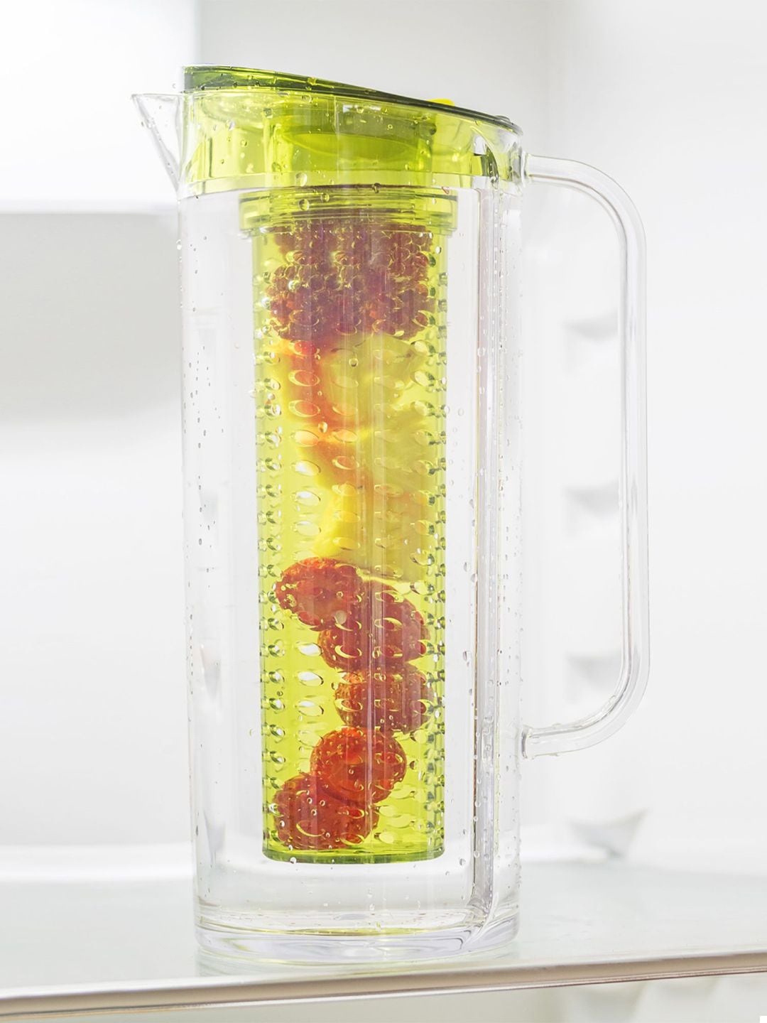 

KitchenCraft Green & Transparent Solid Glass Infuser Jug 1.5 L
