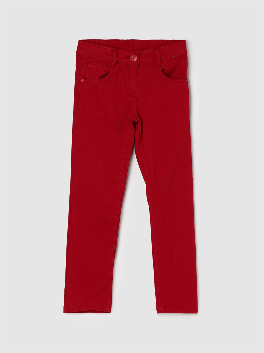 

max Girls Casual Cotton Trouser, Red