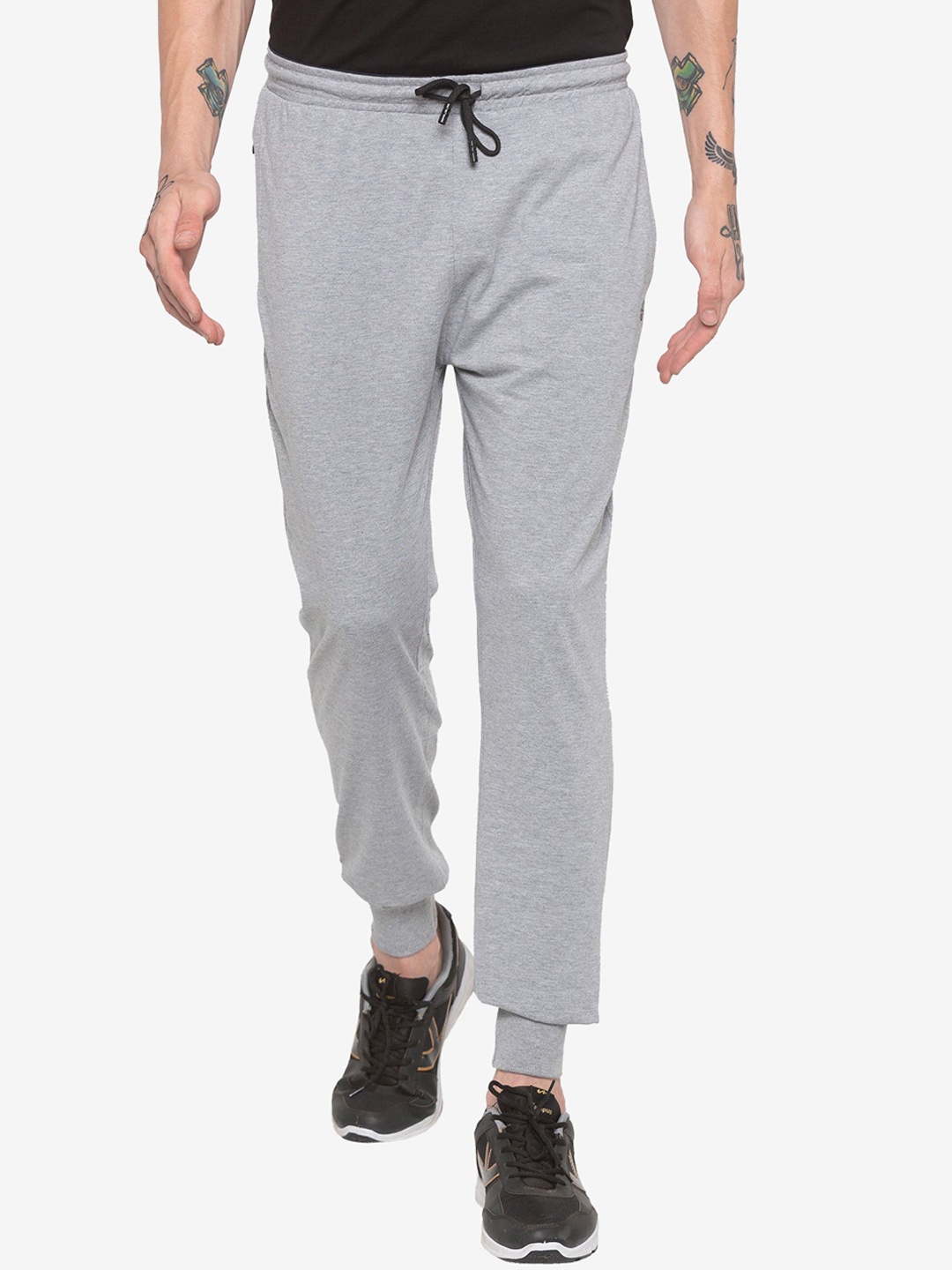 

Status Quo Men Grey Melange Solid Cotton Jogger