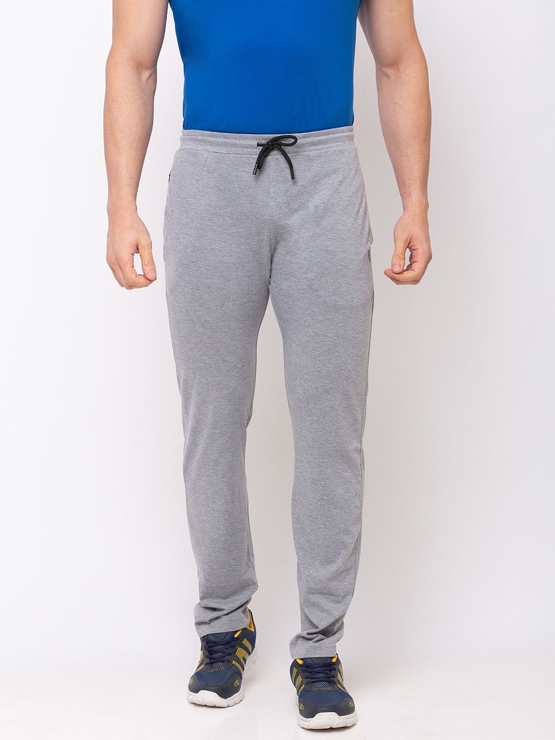 

Status Quo Men Grey Solid Cotton Track Pant