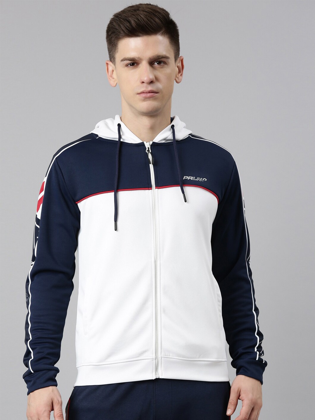 

Proline Active Men Off White Colourblocked Sweatshirt