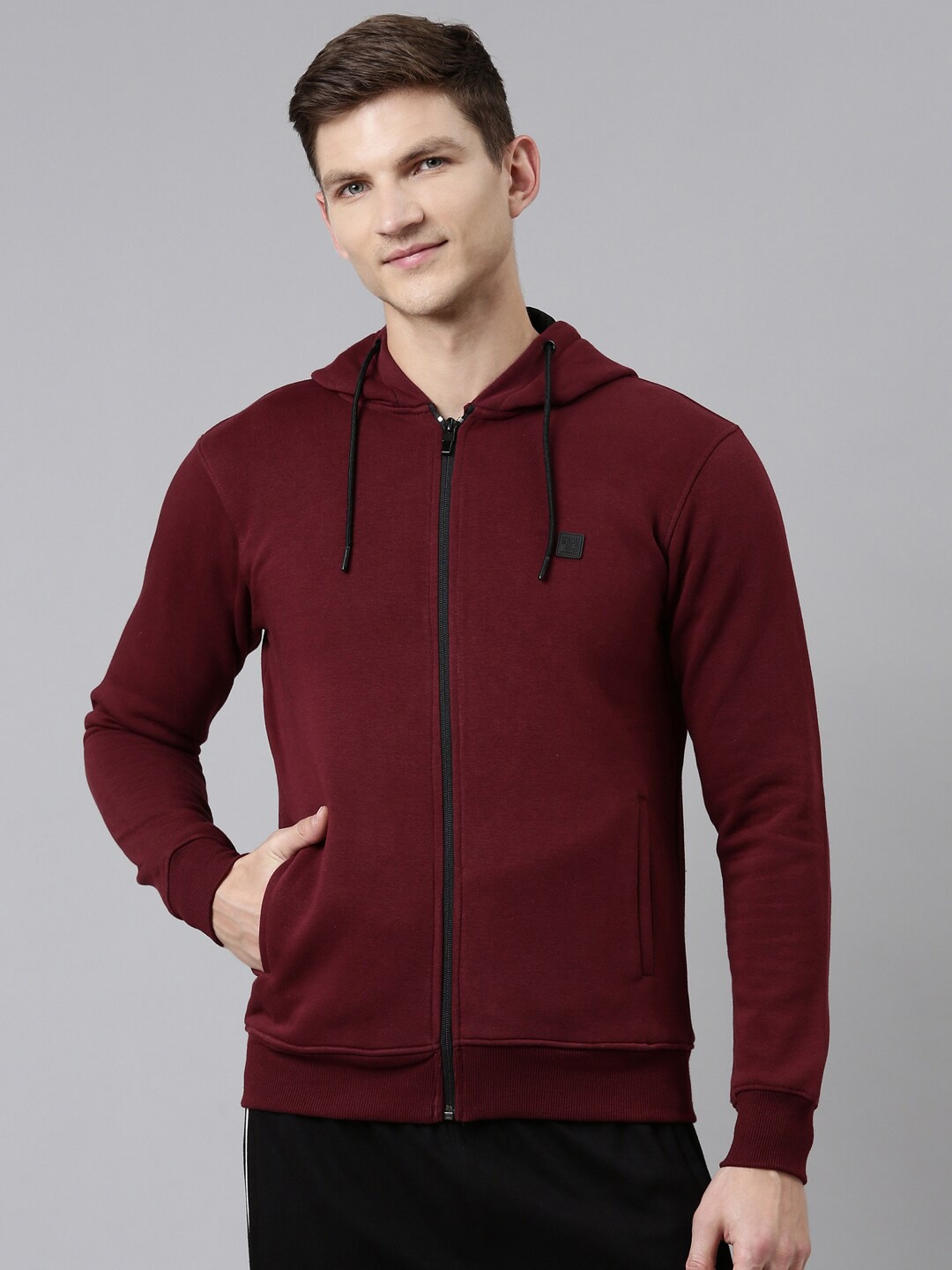 

Proline Active Men Maroon Solid Sweatshirt