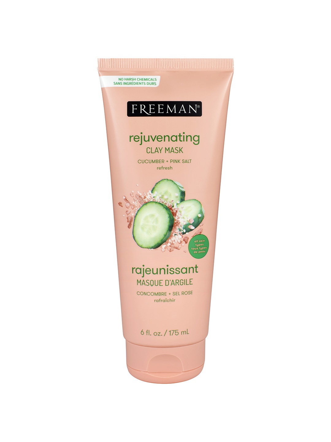 

FREEMAN Rejuvenating Clay Mask with Cucumber & Pink Salt - 175 ml