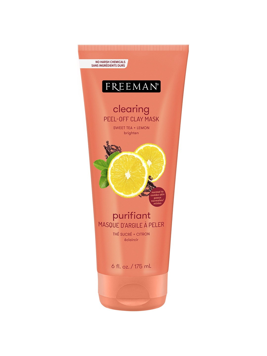 

FREEMAN Clearing Peel-Off Clay Mask with Sweet Tea & Lemon - 175 ml, Orange