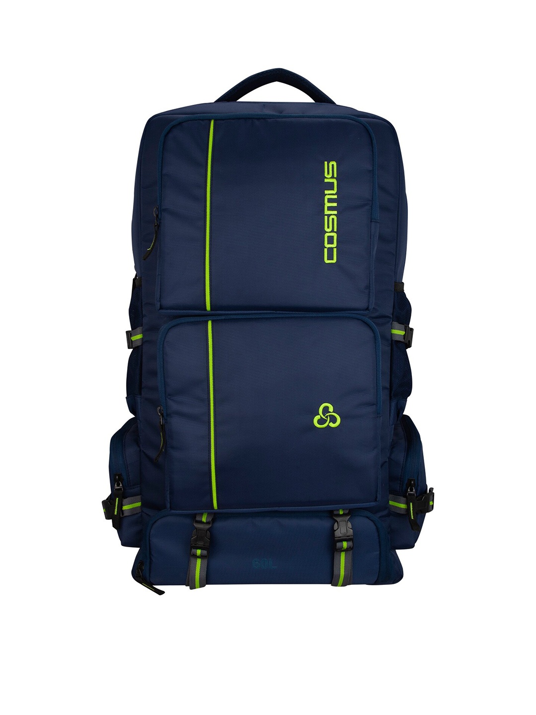 

COSMUS Unisex Blue & Green Backpack with Shoe Pocket